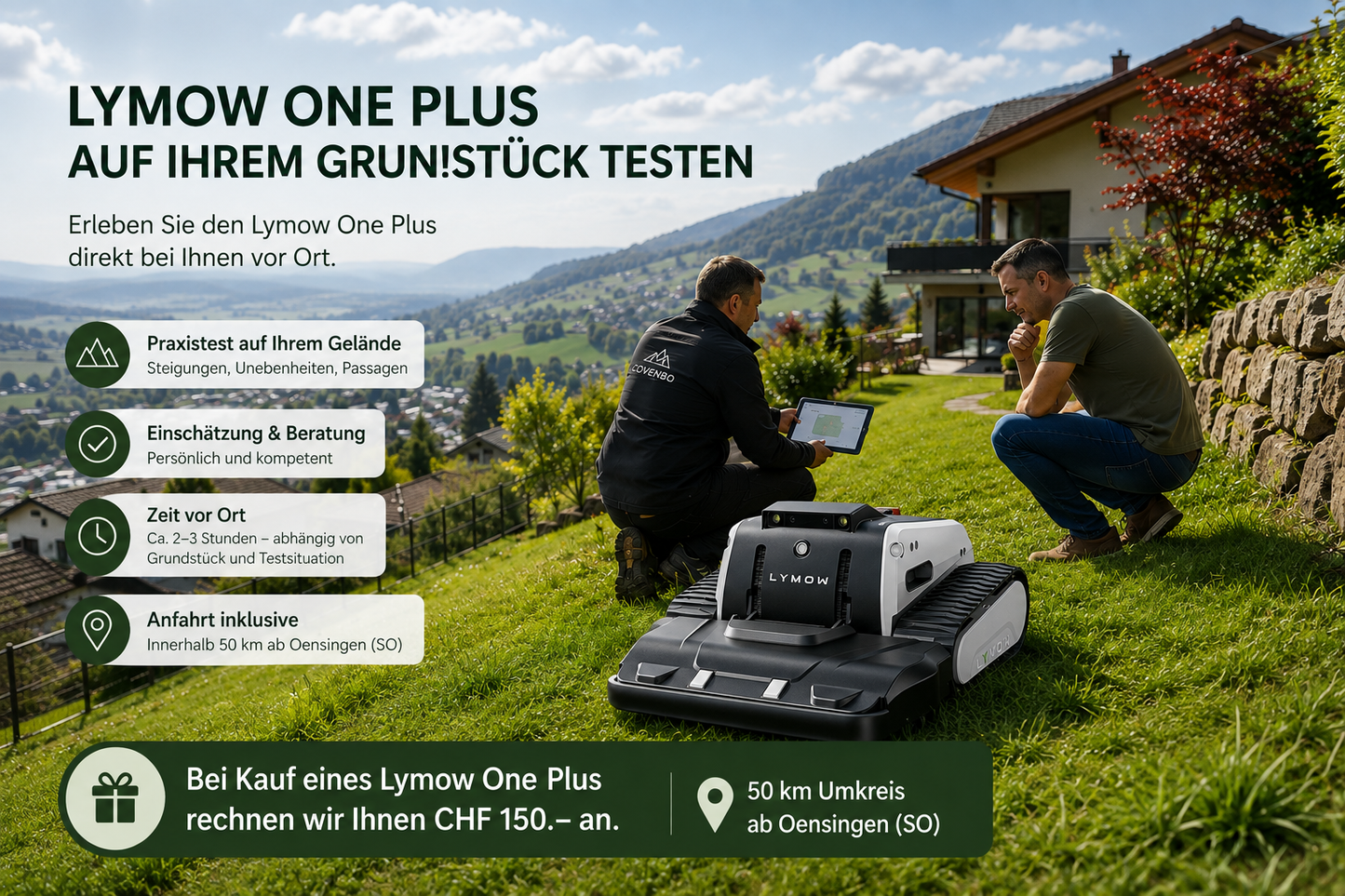 Lymow One Plus auf Ihrem Grundstück testen